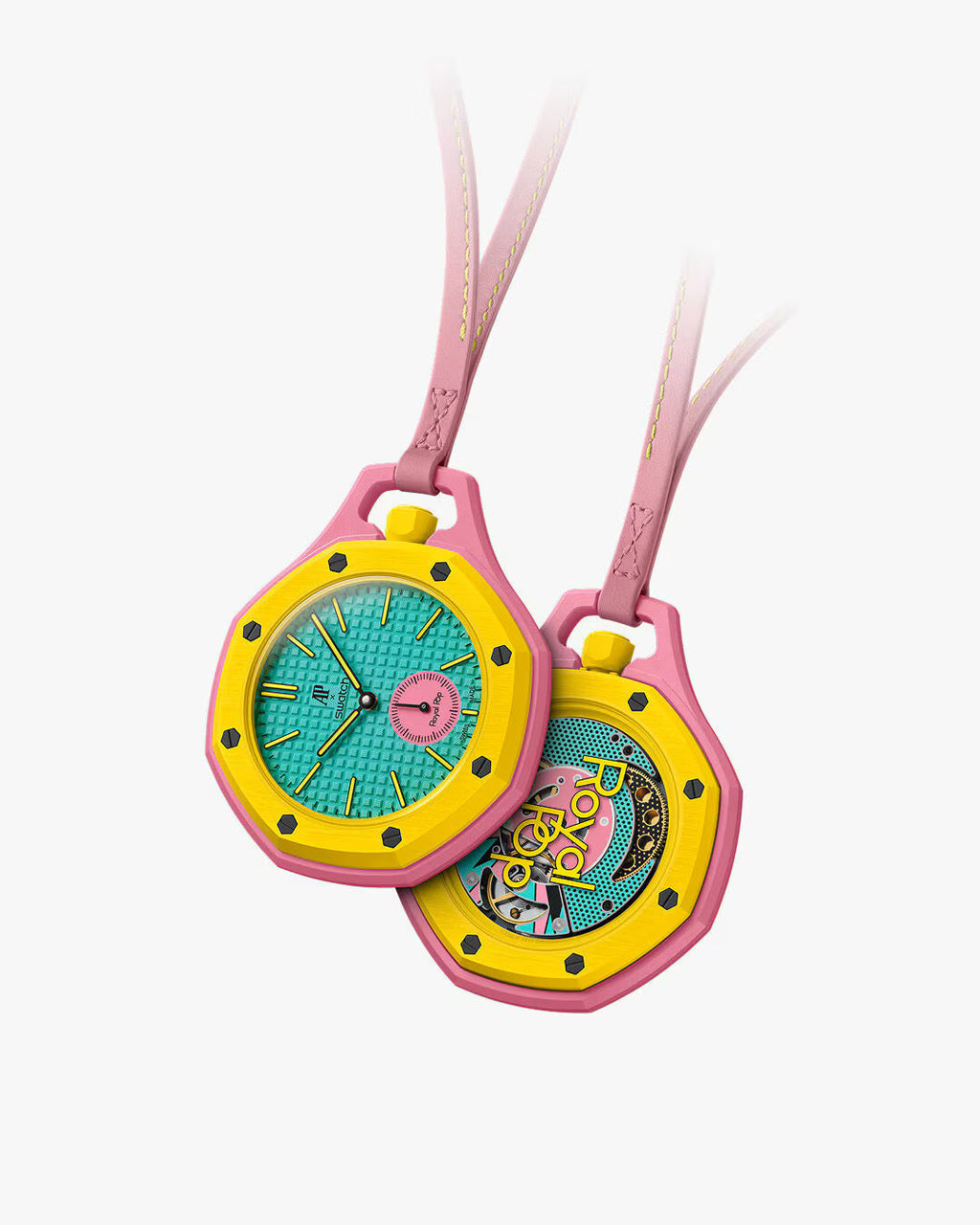 Orologio Royal Pop Otg Roz — Audemars Piguet × Swatch · Turchese/Giallo