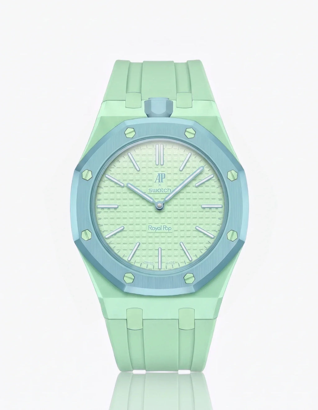 Cinturino + Cassa Royal Pop Blaue Acht · Menta/Azzurro — per Swatch × AP | OTTAVO