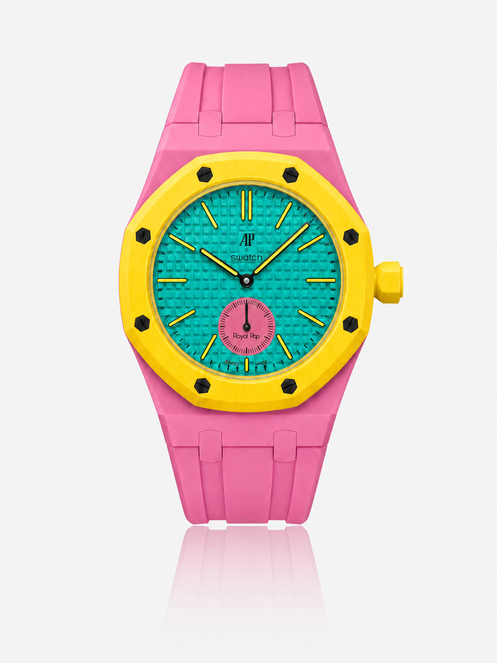 Cinturino + Cassa Royal Pop Pink Eight · Rosa — per Swatch × AP | OTTAVO