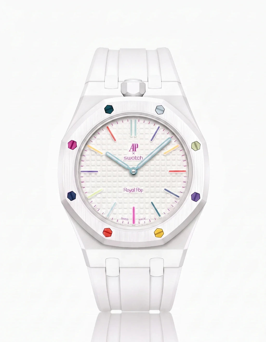 Cinturino + Cassa Royal Pop Huit Blanc · Bianco — per Swatch × AP | OTTAVO