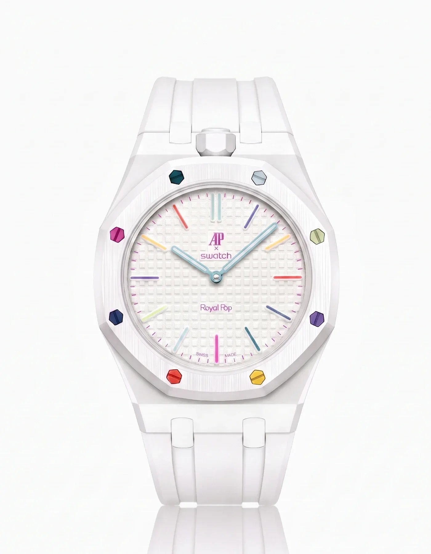 Cinturino + Cassa Royal Pop Huit Blanc · Bianco — per Swatch × AP | OTTAVO