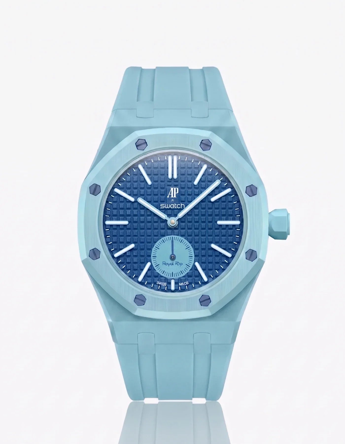 Cinturino + Cassa Royal Pop Lan Ba · Azzurro — per Swatch × AP | OTTAVO
