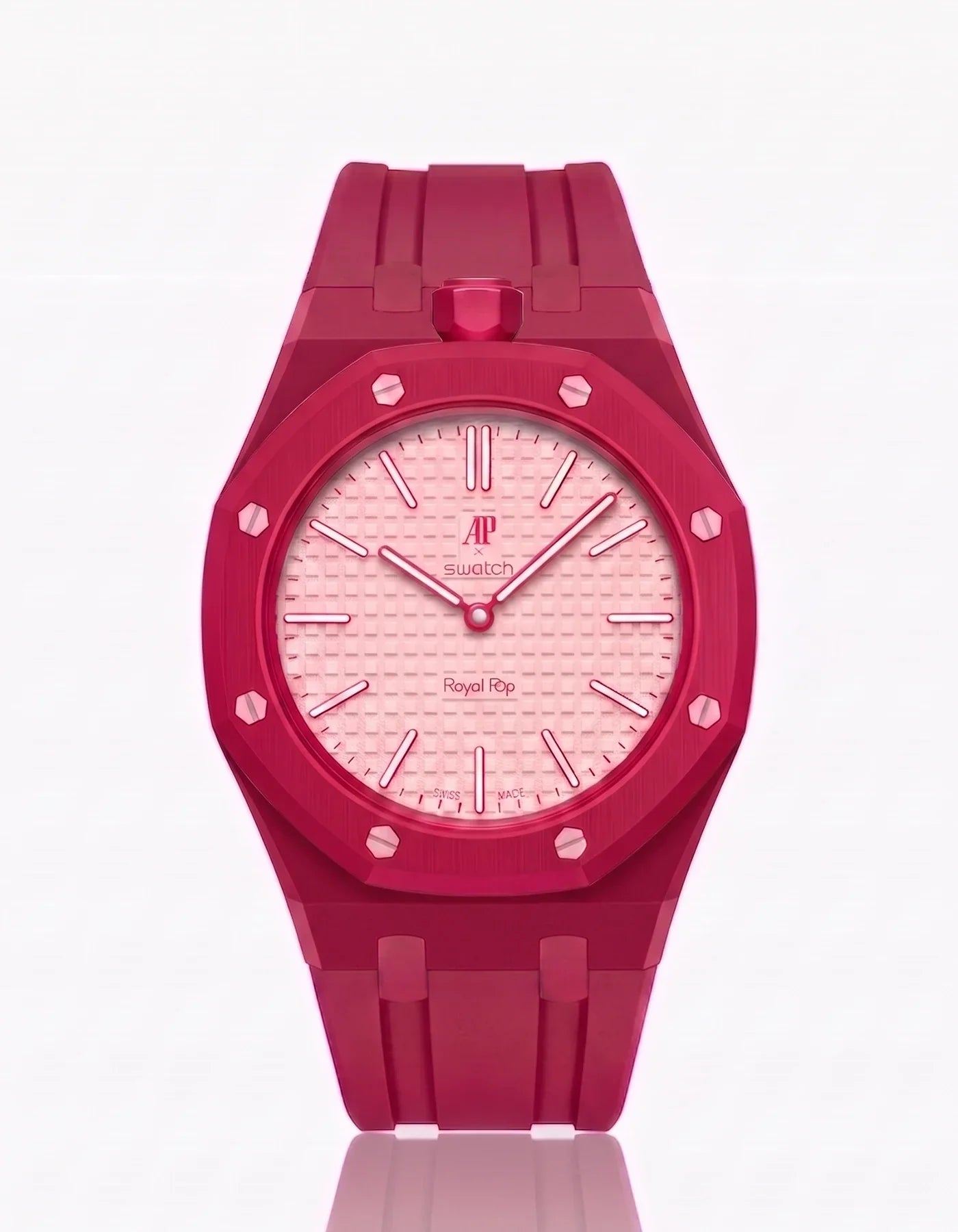 Cinturino + Cassa Royal Pop Otto Rosso · Rosso — per Swatch × AP | OTTAVO